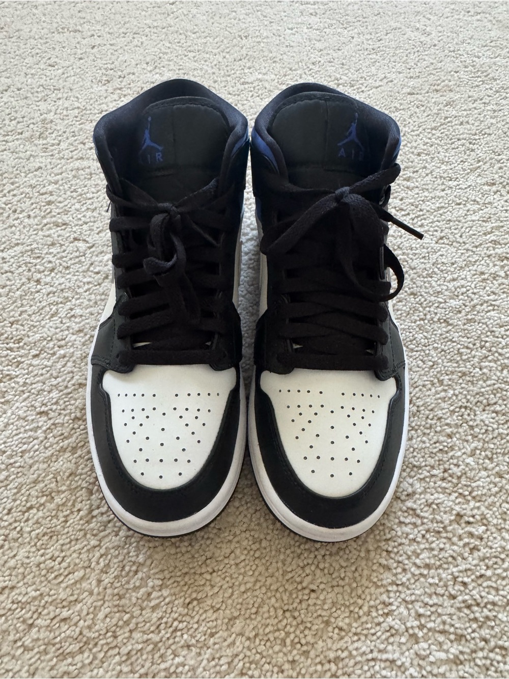 Jordan Black and White High-Top Sneakers
